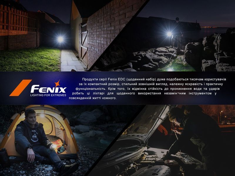 Ліхтар наключний Fenix E03R V2.0, синій E03RV20BL фото