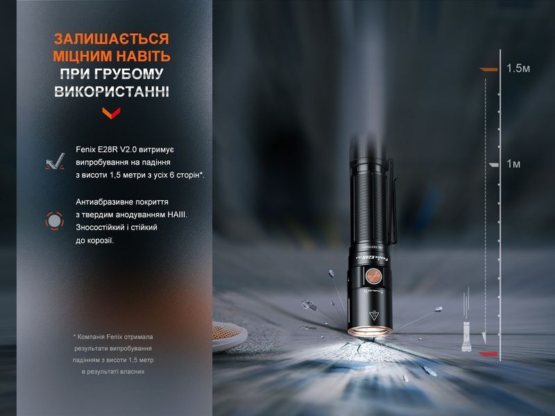 Ліхтар ручний Fenix E28R V2.0 E28RV20 фото