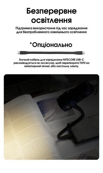 Ліхтар наключний Nitecore TUP2 MCT (4xUHE LED, 1200 люмен, 5 режимів, USB-C), синій TUP2 MCT фото