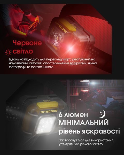 Налобний ліхтар із універсальним живленням Nitecore HA13 (350 люмен, 7 режимів, 3xAAA, USB-C) HA13 фото