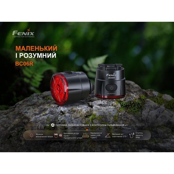 Велофара задня Fenix BC06R BC06R фото