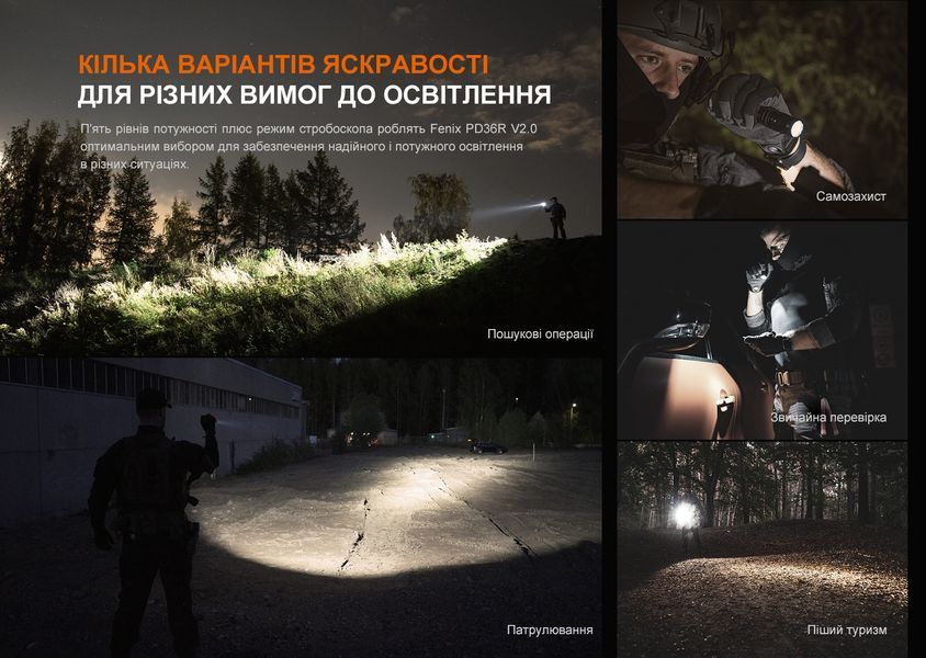 Ліхтар ручний Fenix PD36R V2.0 PD36RV20 фото