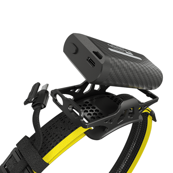 2в1 Зовнішнє джерело живлення для налобних ліхтарів Power Bank Nitecore Carbon Battery 12K Kit (Карбон, червоний маяк, 12000mAh, IP68), комплект Carbon Battery 12K Kit фото