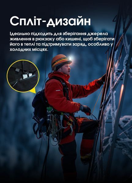 Ліхтар налобний Nitecore HU2000 (NiteLab UHE, 2000 люмен, 1600 люмен, 10 режимів, USB Type-C) HU2000 фото