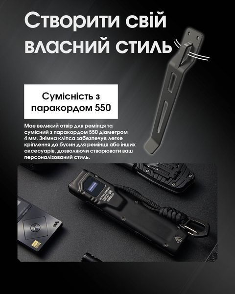 Ліхтар Nitecore EDC27 UHi (2xUHi 20 LED, 3100 люмен, 6 режимів, USB-C) EDC27 UHi фото