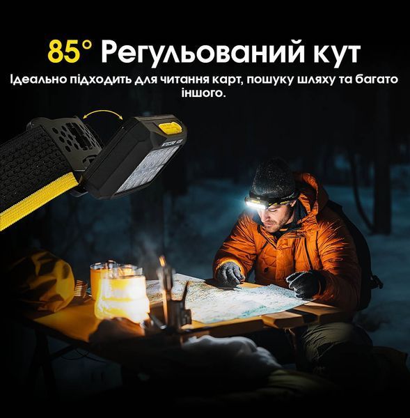 Ліхтар налобний Nitecore HU2000 (NiteLab UHE, 2000 люмен, 1600 люмен, 10 режимів, USB Type-C) HU2000 фото
