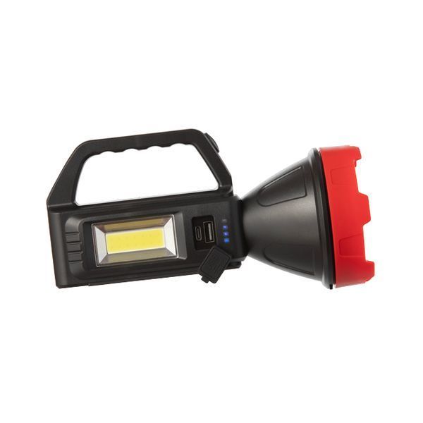 Ліхтар акумуляторний 1 LED + 1 COB, power bank, індикатор заряду, сонячна панель LB-0107 фото