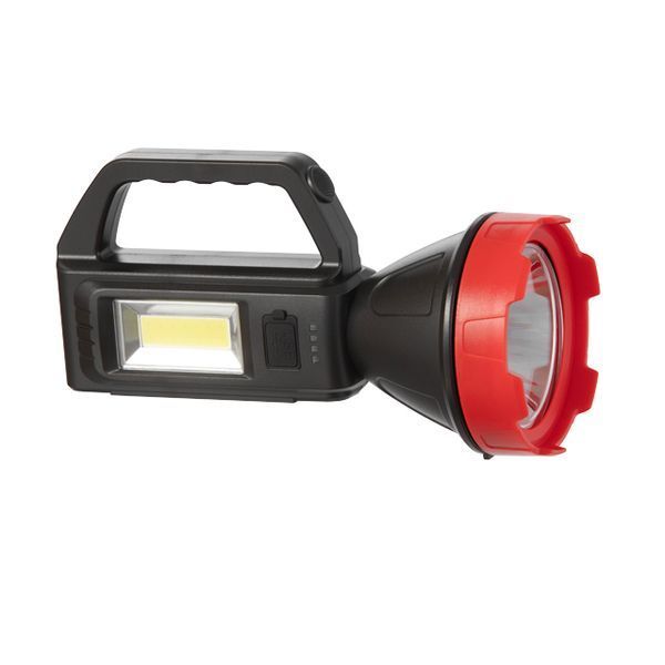 Ліхтар акумуляторний 1 LED + 1 COB, power bank, індикатор заряду, сонячна панель LB-0107 фото