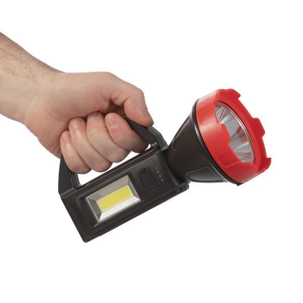 Ліхтар акумуляторний 1 LED + 1 COB, power bank, індикатор заряду, сонячна панель LB-0107 фото