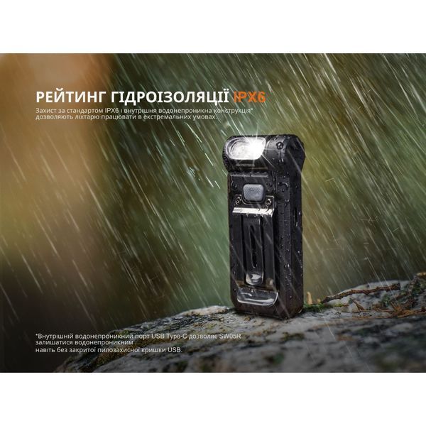Ліхтар ручний Fenix SW05R-UV LED чорний SW05R-UVL фото