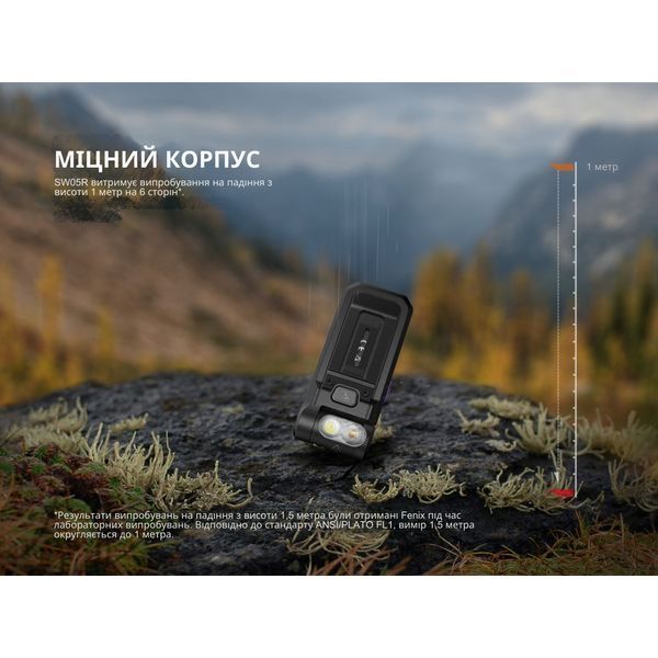 Ліхтар ручний Fenix SW05R-UV LED чорний SW05R-UVL фото