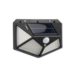 Світильник акумуляторний настінний 100 SMD, вуличний, сонячна панель, датчик руху LB-0113 фото
