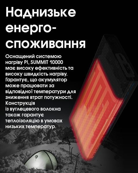 Зовнішній зарядний пристрій Power Bank Nitecore SUMMIT 10000 (38,5W, QC 3.0, 10000mAh, з функцією підігріву) SUMMIT 10000 фото