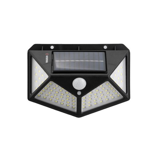 Світильник акумуляторний настінний 100 SMD, вуличний, сонячна панель, датчик руху LB-0113 фото