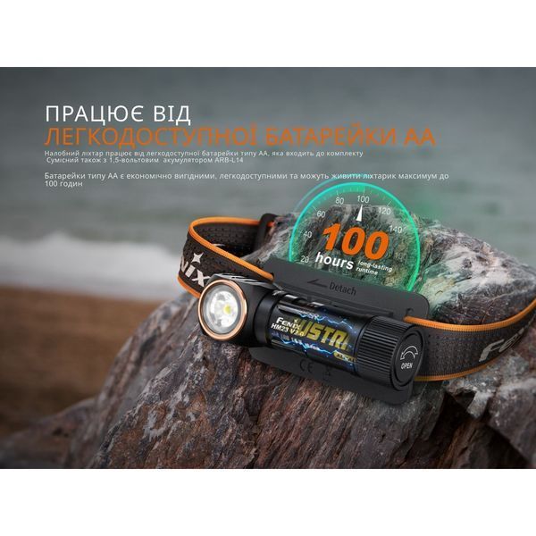 Ліхтар налобний з червоним світлом Fenix HM23 V2.0 300 лм HM23V20 фото