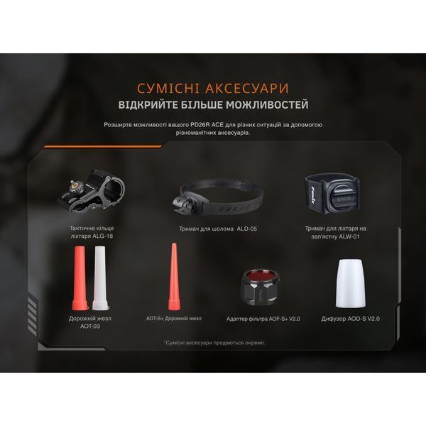 Ліхтар тактичний кишеньковий Fenix PD26R ACE 1300 лм PD26RACE фото