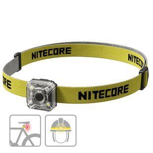 2в1 - Ліхтар налобний + велосипедний маяк Nitecore NU05 KIT V2 (2xWhite LED + 2xRed LED, 40 люмен, 5 режимів, USB-C) NU05 V2 фото