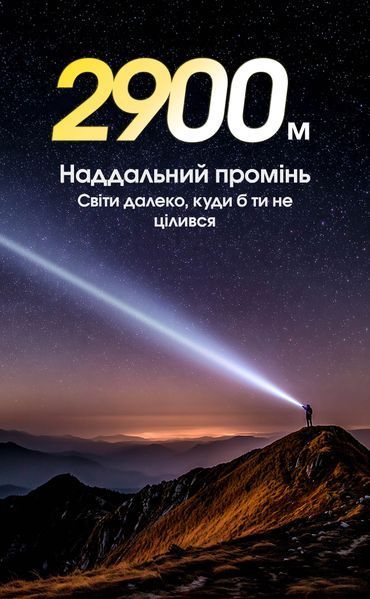 2в1 - Ліхтар лазерний + заливний прожектор Nitecore P40 (2000 люмен, 10 режимів, 1x21700, USB Type-C), комплект P40 фото