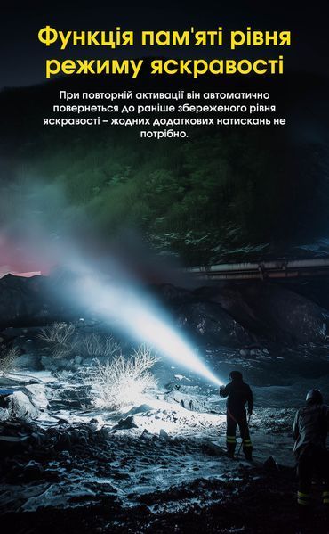 2в1 - Ліхтар лазерний + заливний прожектор Nitecore P40 (2000 люмен, 10 режимів, 1x21700, USB Type-C), комплект P40 фото