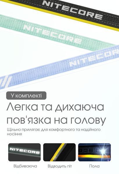 Ліхтар налобний Nitecore HA23 UHE MCT (White-Red Led, 600 люмен, 3xAAA), синій HA23 UHE фото
