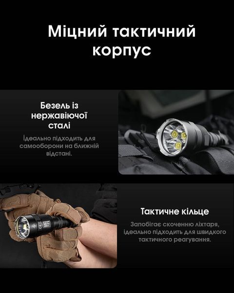 Ліхтар Nitecore TM9K PRO (3xNiteLab UHi 40 MAX, 9900 люмен, 6 режимів, USB Type-C) TM9K PRO фото