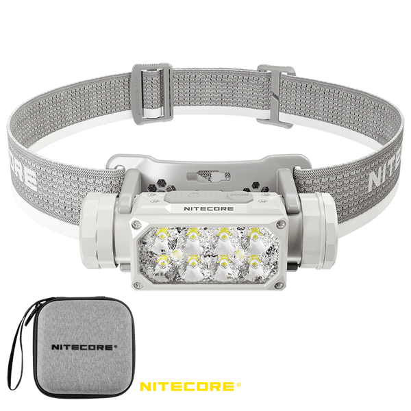 Ліхтар налобний Nitecore HC65 UHE (8 x NiteLab UHE LED, 2000 люмен, 11 режимів, 18650, USB Type-C), сірий HC65 UHE фото