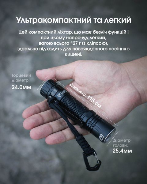 Ліхтар Nitecore EDC33 (NiteLab UHi 20 LED MAX, 4000 люмен, 6 режимів, 18650, USB Type-C) EDC33 фото