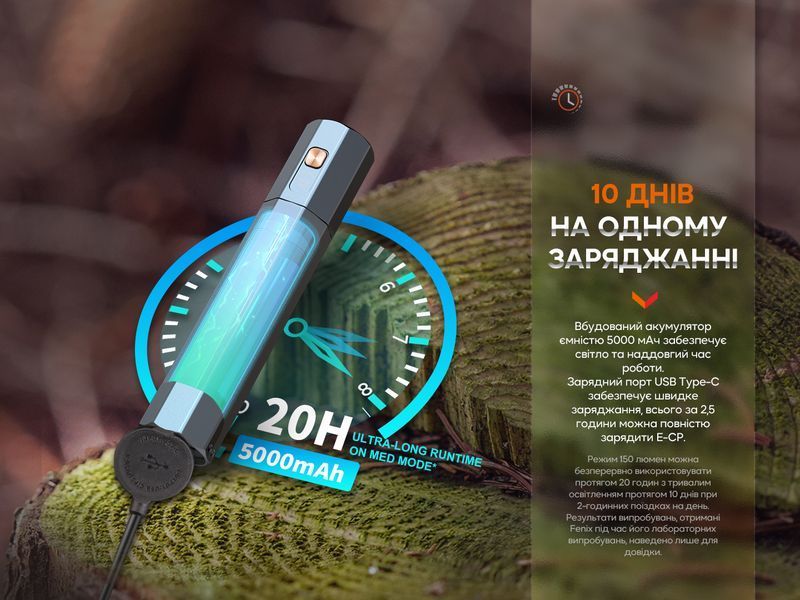Ліхтар ручний Fenix E-CP блакитний E-CPblue фото