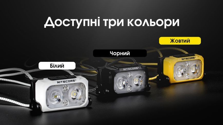 Ліхтар налобний Nitecore NU21 (360 люмен, 8 режимів, USB-C), білий NU21 фото