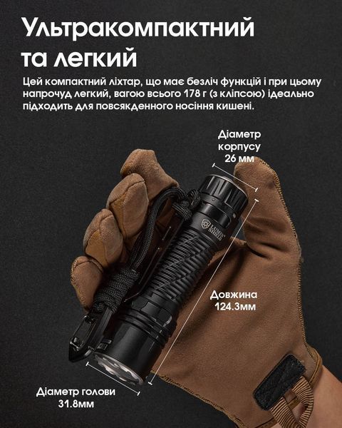 Ліхтар Nitecore EDC35 (NiteLab UHi 40 LED MAX, 5000 люмен, 6 режимів, 21700, USB Type-C) EDC35 фото