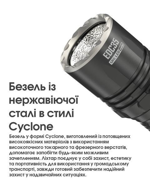 Ліхтар Nitecore EDC35 (NiteLab UHi 40 LED MAX, 5000 люмен, 6 режимів, 21700, USB Type-C) EDC35 фото