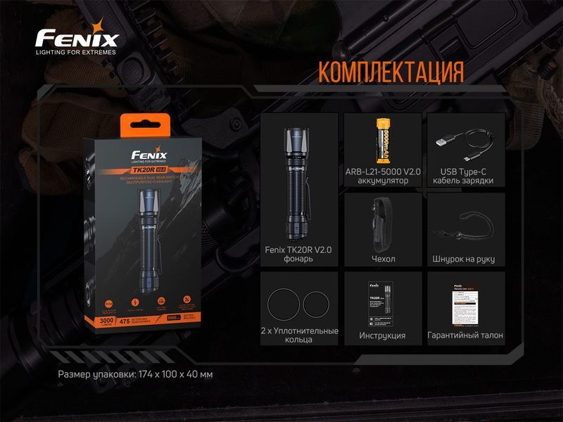 Ліхтар ручний Fenix TK20R V2.0 TK20RV20 фото