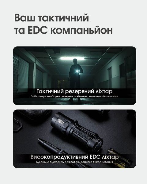 Ліхтар Nitecore MT1C Pro (UHi 20 LED, 1100 люмен, 2 режими, 1x18350, 1xCR123) MT1C Pro фото