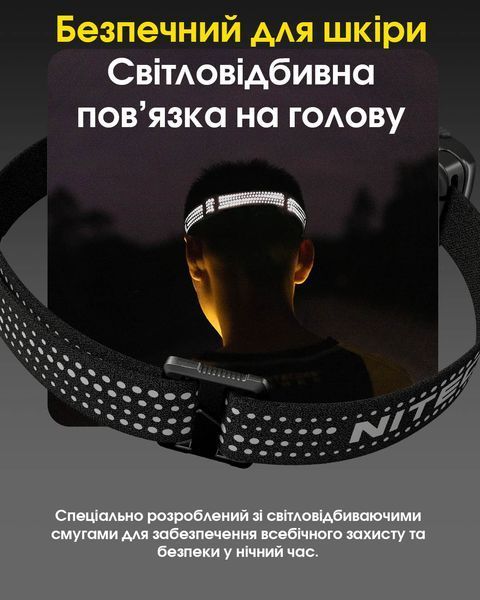 Ліхтар налобний Nitecore NU30 2024 (500 люмен, 3 режими, IP68, USB-С), чорний NU30 NEW 2024 фото