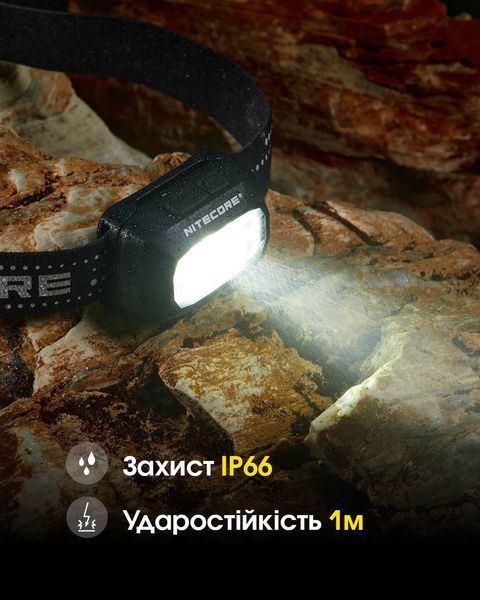 Ліхтар налобний Nitecore NU30 2024 (500 люмен, 3 режими, IP68, USB-С), чорний NU30 NEW 2024 фото