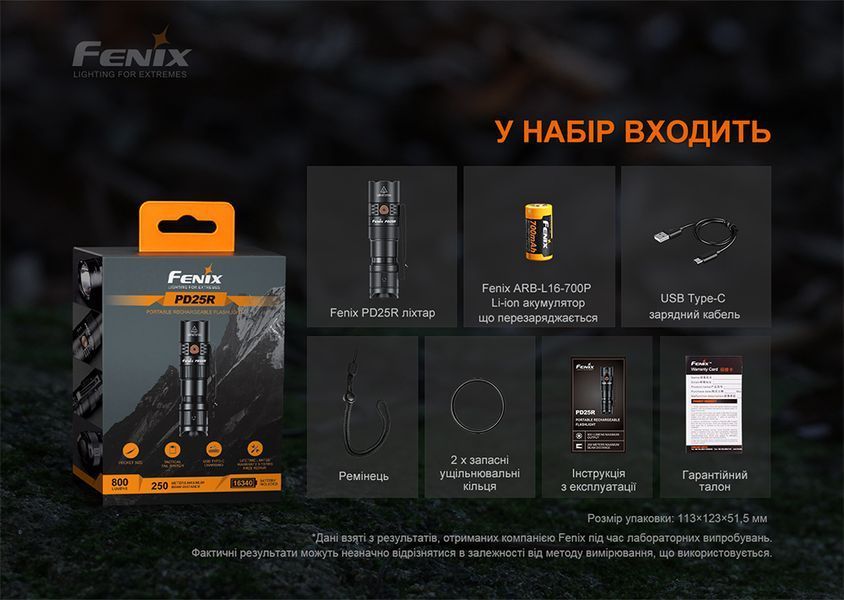 Ліхтар ручний Fenix PD25R PD25R фото