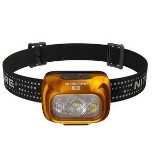 Ліхтар налобний Nitecore NU31 (Білий + Червоний LED, 550 люмен, 9 режимів, USB-C), помаранчевий NU31 фото